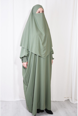 Medine İpeği Şal Elbise Takım Soft Yeşil  Medine İpeği Şal Elbise Takım Soft Yeşil