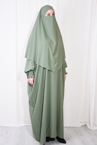Medine İpeği Şal Elbise Takım Soft Yeşil  Medine İpeği Şal Elbise Takım Soft Yeşil