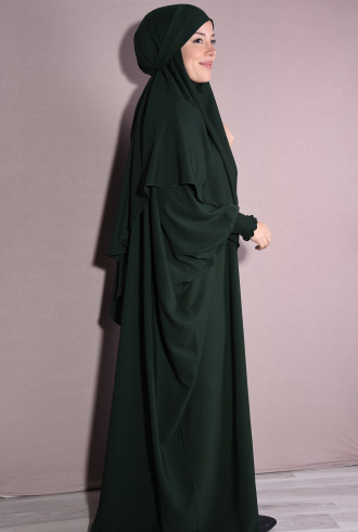 Medine İpeği Şal ve Elbise Takım Zümrüt Yeşili Medine İpeği Şal ve Elbise Takım Zümrüt Yeşili