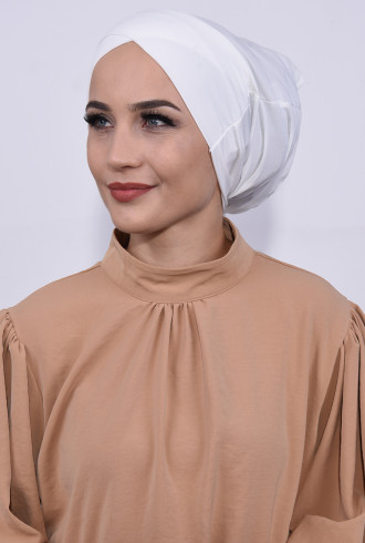 Önü Çapraz Boru Bone Ekru Önü Çapraz Boru Bone Ekru