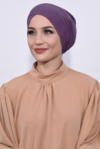 Önü Çapraz Boru Bone Koyu Gül Kurusu Önü Çapraz Boru Bone Koyu Gül Kurusu