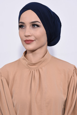 Önü Çapraz Boru Bone Lacivert Önü Çapraz Boru Bone Lacivert