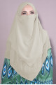 Orta Boy Sufle Khimar Şal Krem Orta Boy Sufle Khimar Şal Krem