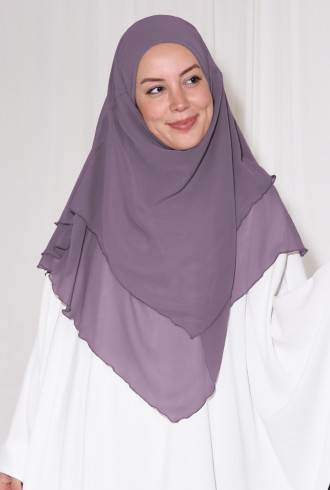 Orta Boy Sufle Khimar Şal Rose Orta Boy Sufle Khimar Şal Rose