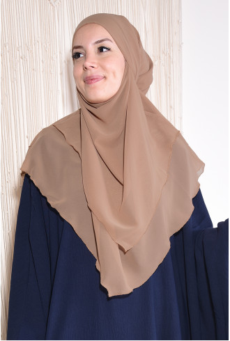 Orta Boy Sufle Khimar Şal Taba Orta Boy Sufle Khimar Şal Taba