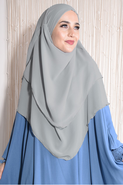 Orta Boy Sufle Khimar Şal Taşrengi Orta Boy Sufle Khimar Şal Taşrengi