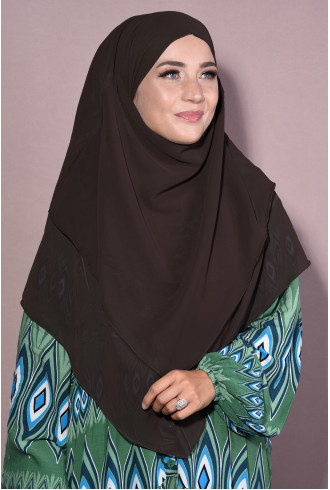 Hazır Orta Boy Şifon Sufle Khimar Şal Kahverengi Hazır Orta Boy Şifon Sufle Khimar Şal Kahverengi