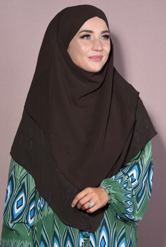 Hazır Orta Boy Şifon Sufle Khimar Şal Kahverengi Hazır Orta Boy Şifon Sufle Khimar Şal Kahverengi
