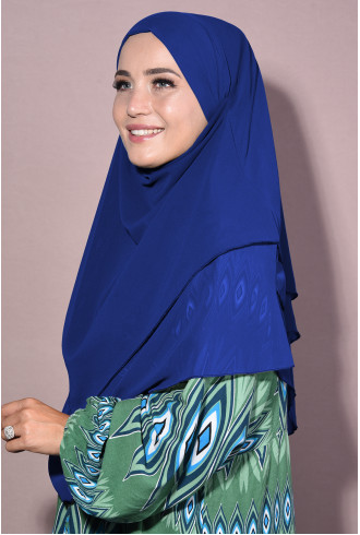 Hazır Orta Boy Şifon Sufle Khimar Saks Mavisi Hazır Orta Boy Şifon Sufle Khimar Saks Mavisi