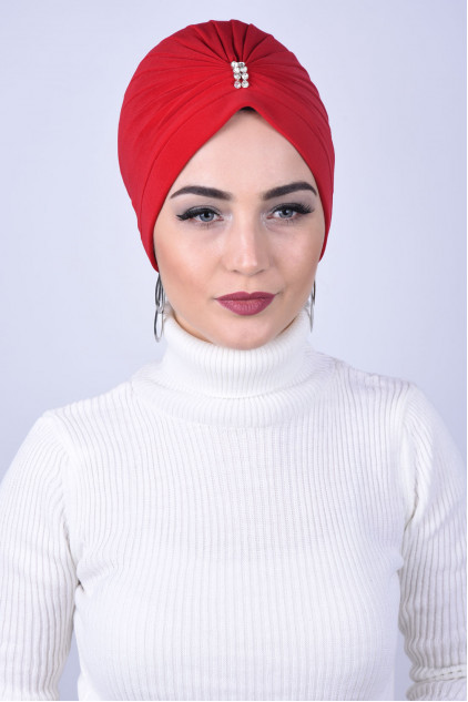 Ortadan Taşlı Jewelled Bone Kırmızı Ortadan Taşlı Jewelled Bone Kırmızı