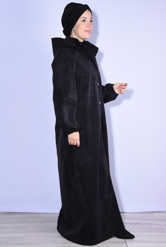 Çıtçıtlı Pardesü Kaban Siyah Çıtçıtlı Pardesü Kaban Siyah