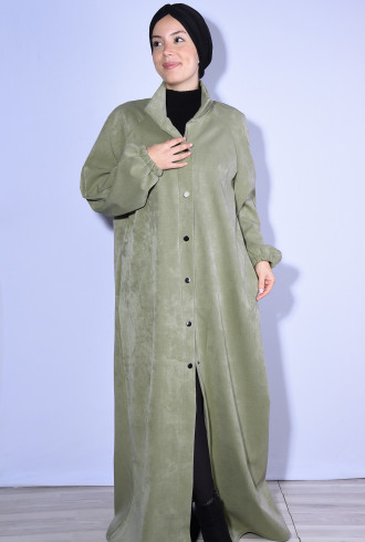 Çıtçıtlı Pardesü Kaban Su Yeşili Çıtçıtlı Pardesü Kaban Su Yeşili