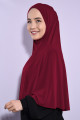 Peçeli Standart Beden Hijab Kırmızı Peçeli Standart Beden Hijab Kırmızı
