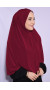 Peçeli Standart Beden Hijab Kırmızı