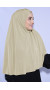 Peçeli Standart Beden Hijab Krem