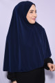 Peçeli Standart Hijab Lacivert