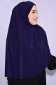 Peçeli Uzun Hijab Mor