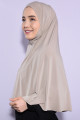 Peçeli Hijab Standart Beden Taş Rengi