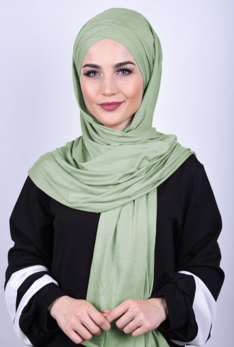 3 Bantlı Hazır Penye Şal Soft Yeşil 3 Bantlı Hazır Penye Şal Soft Yeşil