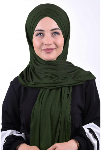 Penye 3 Bantlı Hazır Şal Haki Yeşili Penye 3 Bantlı Hazır Şal Haki Yeşili
