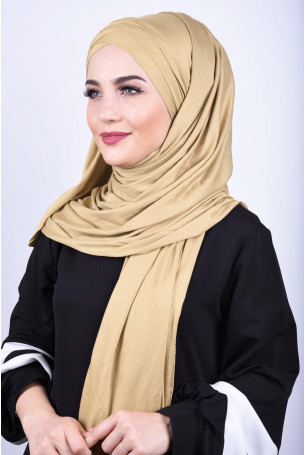 Penye 3 Bantlı Hazır Şal Karamel