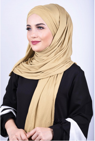 Penye 3 Bantlı Hazır Şal Karamel