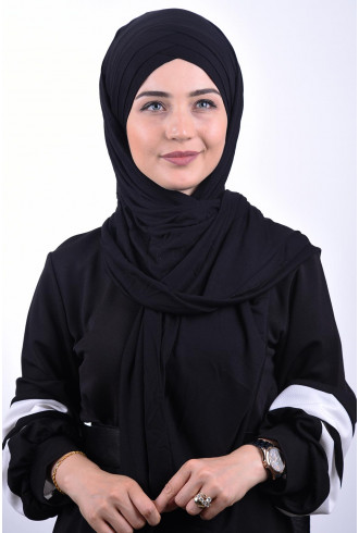 Penye 3 Bantlı Hazır Şal Siyah Penye 3 Bantlı Hazır Şal Siyah