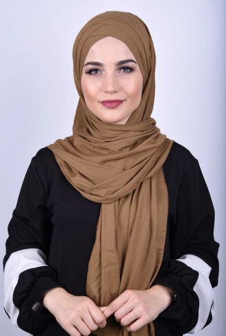 Penye 3 Bantlı Hazır Şal Taba Penye 3 Bantlı Hazır Şal Taba