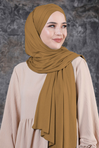 Hazır 3 Bantlı Penye Şal Taba Hazır 3 Bantlı Penye Şal Taba