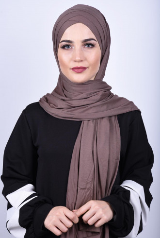 Penye 3 Bantlı Hazır Şal Vizon Penye 3 Bantlı Hazır Şal Vizon