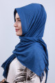 Pliseli Hijab Şal İndigo Pliseli Hijab Şal İndigo