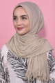 Pliseli Hijab Şal Bej Pliseli Hijab Şal Bej