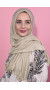 Pliseli Hijab Şal Bej