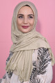 Pliseli Hijab Şal Bej Pliseli Hijab Şal Bej