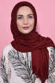 Pliseli Hijab Şal Bordo Pliseli Hijab Şal Bordo