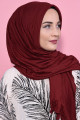 Pliseli Hijab Şal Bordo Pliseli Hijab Şal Bordo