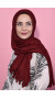 Pliseli Hijab Şal Bordo