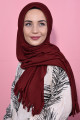 Pliseli Hijab Şal Bordo Pliseli Hijab Şal Bordo