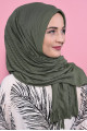 Pliseli Hijab Şal Haki Yeşili Pliseli Hijab Şal Haki Yeşili