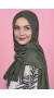 Pliseli Hijab Şal Haki Yeşili