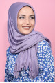 Pliseli Hijab Şal Lila