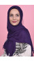 Pliseli Hijab Şal Mor
