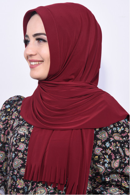 Pratik Hijab Şal Bordo