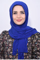 Pratik Hijab Şal Saks Mavisi