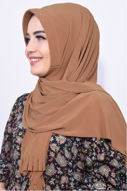 Pratik Hijab Şal Taba