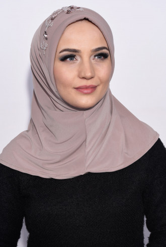 Pratik Pullu Hijab Açık Vizon Pratik Pullu Hijab Açık Vizon