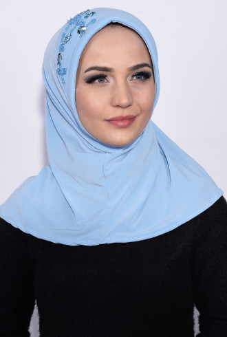 Pratik Pullu Hijab Bebe Mavisi Pratik Pullu Hijab Bebe Mavisi