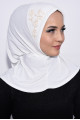 Pratik Pullu Hijab Ekru