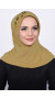 Pratik Pullu Hijab Hardal Sarısı