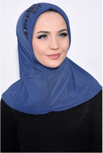 Pratik Pullu Hijab İndigo Pratik Pullu Hijab İndigo